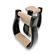 engraved aluminum Western saddle stirrups