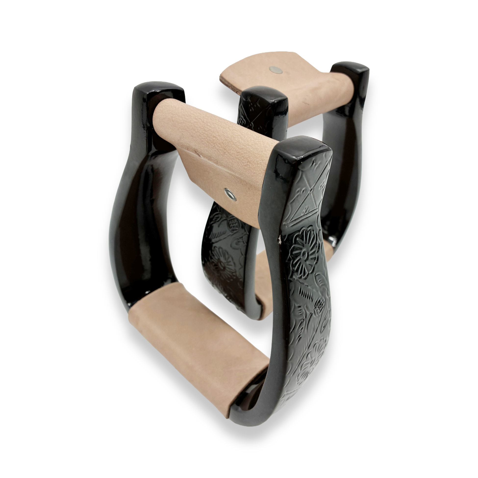 engraved aluminum Western saddle stirrups